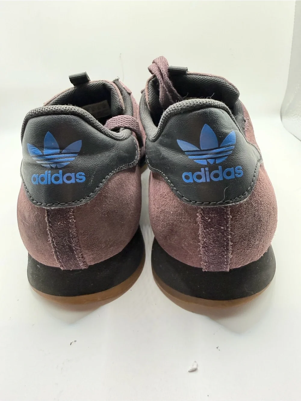 adidas Men's Suede Sneakers in Plum with Gum Sole